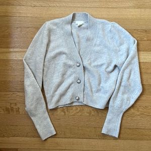 Cropped Cardigan w/Pearl Buttons